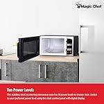 Magic Chef Countertop Microwave Oven, Small and Compact, 1100 Watt, 1.6 Cu Ft, Steel - Image 5