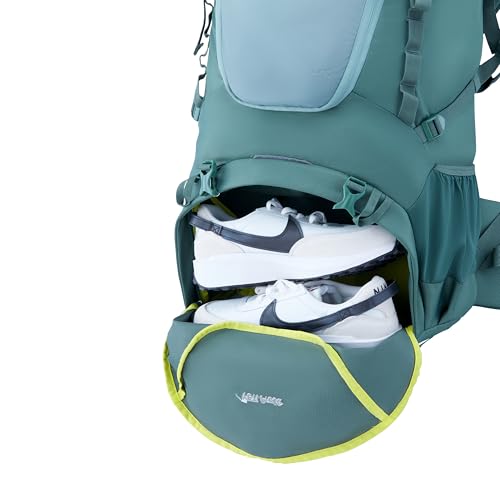 Image of American Tourister Yeti Pro | 60 Ltrs | 2 Compartments | Bottle Pocket | Ergonomic Padded Back Panel & Shoulder Straps | Rucksack | 1 Year International Warranty | Green