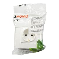 Legrand 396434 NL Steckdose 2P+T BL Monobloc, Weiß, Einzeln – Ansicht 2