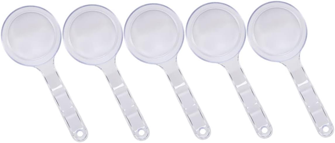 5Pcs Transparent Mask Measuring Spoons Durable Material for Easy Mixing Scooping for Laboratories Kitchens and Beauty Applications