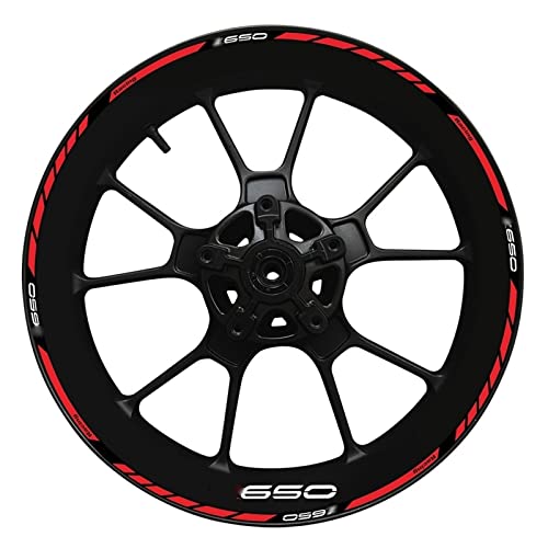 HIMNIL Motorrad-Innenaußen-Radnaben-Aufkleber, Dekorative Felge, Wasserdicht, Hochreflektierend, Für Kawasaki Z650 Z 650 Felgenaufkleber (Color : 5)
