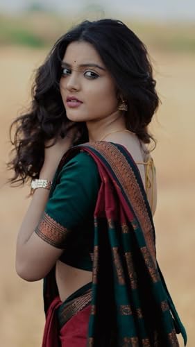 Image of South Cotton Gadwal Saree for Women | Celebrity Inspired Traditional Ethnic Wear | Chettinad & Kalyani Cotton Sarees | Soft Cotton Saree with Blouse Piece