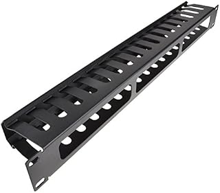 kenable Cable Management Bar Metal Dump Panel 1U for Data Cabinet 19 Inch Rack with VENT