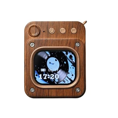 Koolenry Enceinte Bluetooth Vintage Multifonctionnelle, Mini Enceinte Intelligente, Enceinte Portable D'ExtéRieur, ÉCran Tactile, Audio de Poche