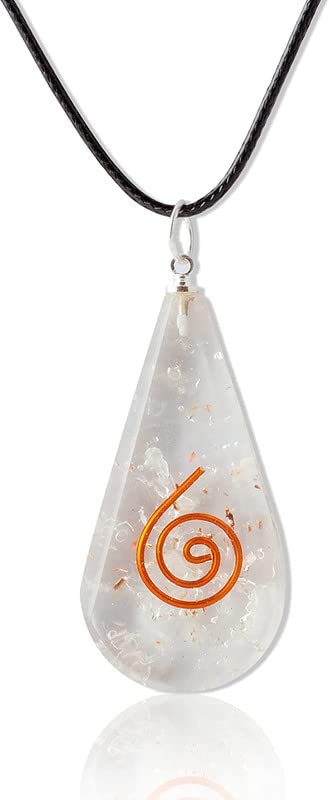 GEMSTAR Stone Necklace - Clear Quartz Crystal - Healing Crystals - Crystal Necklaces - Chakra Orgone Necklace - Spiritual Gifts - Chrystals Gems - Good Luck Stones - Crystal Gifts