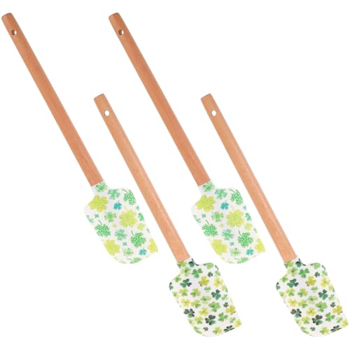 Uonlytech Juego de 4 Espátulas de Silicona para Repostería Diseño Delicado, Fácil de Agarrar y Almacenar, Ideales para Cocina y Decoración de Pasteles