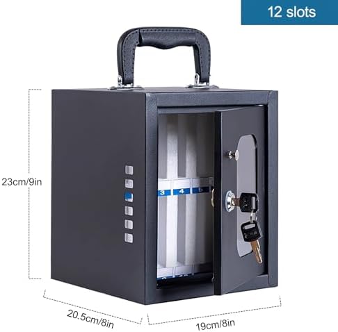 Wall-Mounted Cell Phone Locker with Secure Lock - Durable Metal Storage Cabinet for Schools, Churches, Airports - Portable & Compact Design (8x9in) - Ideal for Safe Storage