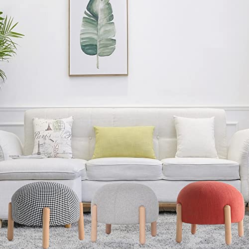 Tabourets ottomans ronds pour changer de chaussures dans l'entrée