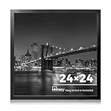 Annecy 24x24 Picture Frame Black（1 Pack）, 24 x 24 Picture Frame for Wall Decoration, Classic Black Minimalist Style Suitable for Decorating Houses, Offices, Hotels