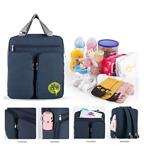 Borsa fasciatoio multifunzione, zaino da viaggio con cinghie per passeggino e fasciatoio, Arancione