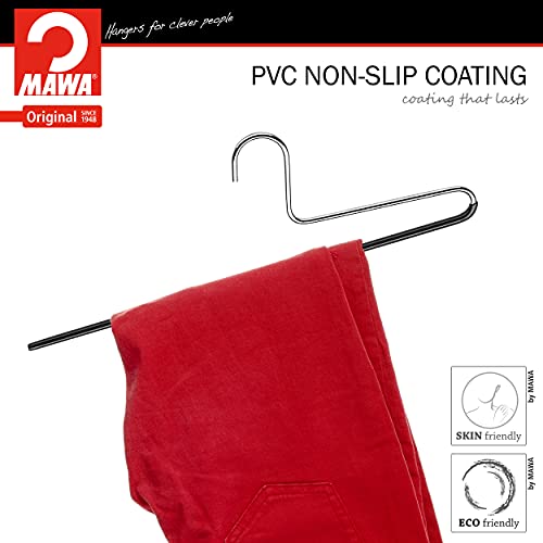 Mawa by Reston Lloyd Non-Slip Space Saving Clothes Hanger with Single Rod for Pants, Style KH/1, Set of 160, Black - Image 4