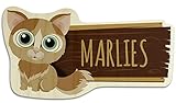 marlies schild kinder Schild-Breite ca. 25 cm printplanet Türschild aus Holz mit Namen Marlies - Motiv Katze - Namensschild, Holzschild, Kinderzimmer-Schild