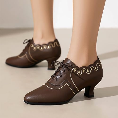 Chaussures à bout pointu style rétro anglais confortables pour pieds affinés