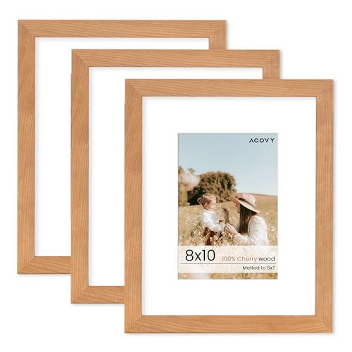 8x10 Picture Frame, Solid Wood Cherry Wood Photo Frame 8