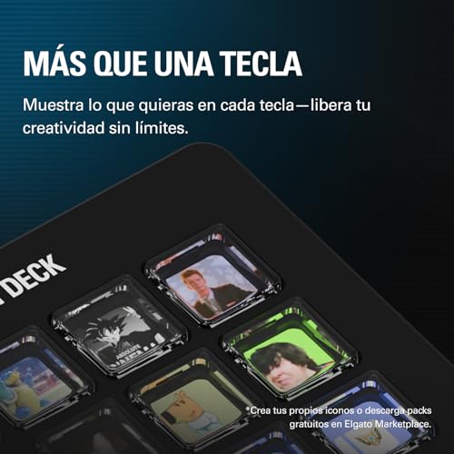 Controlador de flujo Elgato Stream Deck Scissor Keys para optimizar transmisiones 7