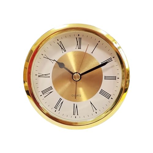 Stylish 89mm / 3.5in Round Clock Insert With Roman Numeral Clear Sleeves Designs Clock For Office Display And