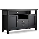 SIMPLIHOME Redmond SOLID WOOD Universal TV Media Stand, 72 inch Wide , Farmhouse Rustic, Living Room...