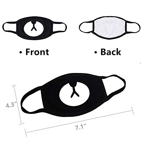 YOROZUCERY Mouth Mask Unisex Anti Dust Kawaii Muffle Mask Half Face Mask Reusable Cotton for Men Women 2Pcs