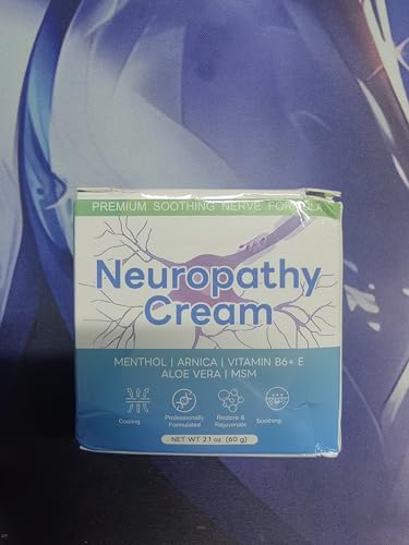 TSCHZMFDC Neuropathy Cream Neuropathy Cream with Menthol Arnica Vitamin B6+E Aloe Vera & MSM Fast-Acting (2.1 Fl Oz (Pack of 1))