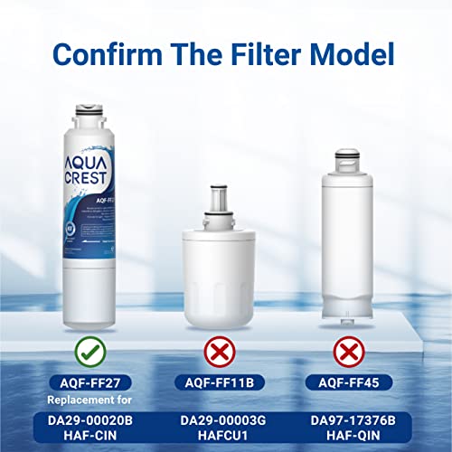 Aqua Crest Da29-00020B Replacement For Samsung Haf-Cin/Exp, Da29-00020B-1, Rf28Hmedbsr, Rf263Beaesr, Rf4287Hars, Haf-Cin, Da97-08006A-1, Rf28K9380Sr, Rf28Hfedtsr, Refrigerator Water Filter, 3 Filters #TOP1