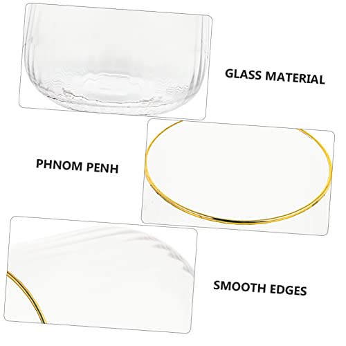 Yardwe 2 Pçs Copo De Vinho De Borda De Copos De Chá De Vidro Transparente Caneca De Café Barware Ócu