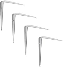 Super World-24 Pieces Metal Brackets 30 x 36 mm Shelf Brackets, Wall Mounted (99874)