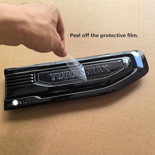 Image of 2pack OEM 2019-2026 Turbomax 2.7L Vent Emblem Right Left 3D Nameplate Badge Replacement for Sierra 1500 Turbo Max 85086390 (Gloss Black)