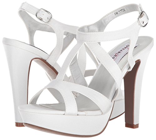 Dyeables Womens Queenie Heeled Sandal, White, 7.5 Us #TOP6