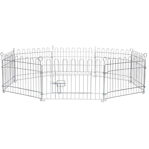 lionto Outdoor Enclosure for Small Animals, Run for Rabbits, Small Animal Enclosure, (S) 59 x 38 cm Cover