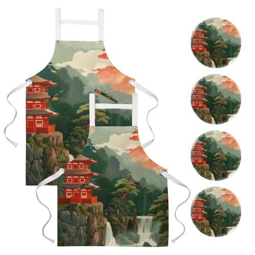 Tablier de cuisine pour restaurant et pâtisserie avec broches incluses