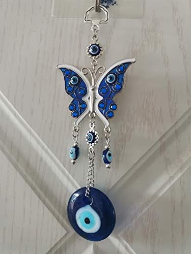 Peili Turkish Blue Evil Eye Butterfly Car Decoration Wall Hanging Decorate Ornament