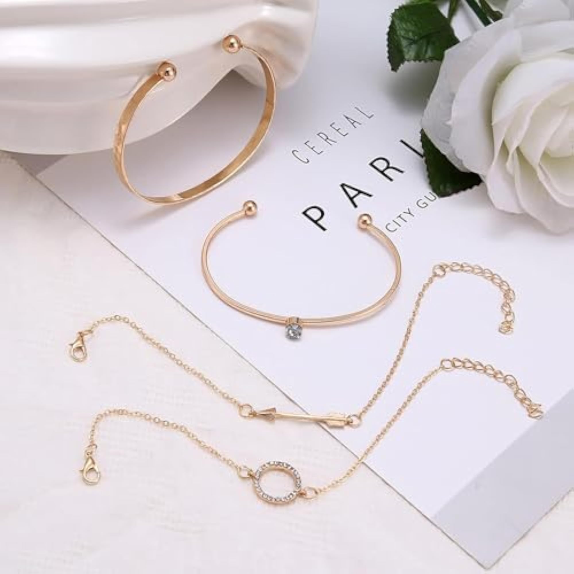 Stackable Plated Jewelry Bracelet Bangles for Women