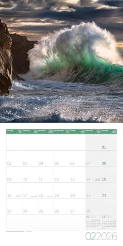 Magie des Lichts Broschürenkalender 2026 - 30x30 - Art12 | Geschmackvoller Landschaftskalender im schlanken Hochformat (aufgeklappt 30x60 cm) | Notiz
