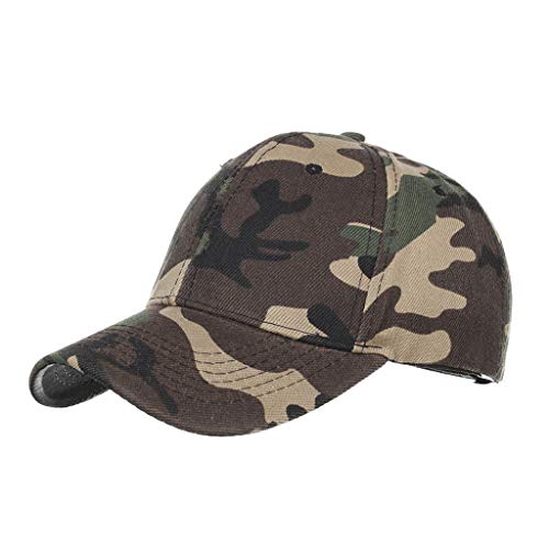YUELGUANG Classic Unisex Camouflage Baseball Cap Casual Military Hat Peaked Cap for Outdoor (Green)