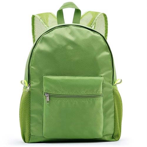 Mochila embalável, dobrável, ultraleve, resistente à água, durável, acampamento, viagem, caminhada (verde)