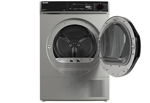 Sharp KD-PRO7S7GSD-DE Wäschetrockner, 7kg, D, WiFi, 15 Trockenprogramme inkl. 20-Minuten-Schnelltrockenprogramm, Silber