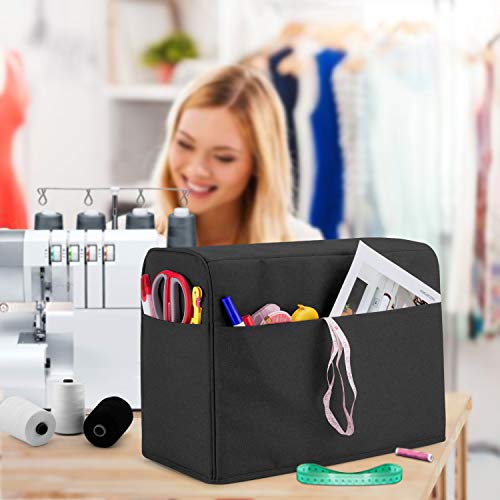 image for Luxja Dust Cover for Serger Sewing Machine, Serger Dust Cover with Sto