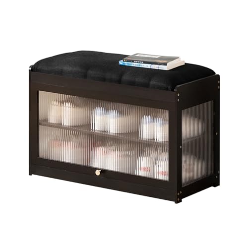Tabouret de rangement en bois pour chaussures entrée sans désordre