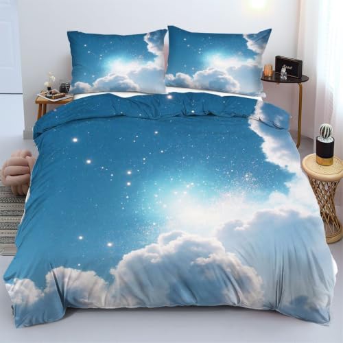 Housse de Couette 90x190 Parure de Lit Microfibre Haute Densité