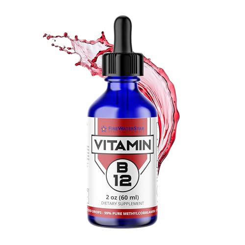 FWS Liquid B12 Drops - Vitamin B12 Supplement - 5000 mcg Sublingual Pure Methylcobalamin - Organic, Non-GMO, Vegan - High Absorption Methyl B12 - Adjustable Dosing, 2 oz