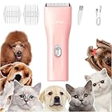 Dog Clippers,Quiet Washable USB Rechargeable Cordless Dog Grooming Kit,Electric Pets Hair Trimmers Shaver Shears for Dogs and Cats