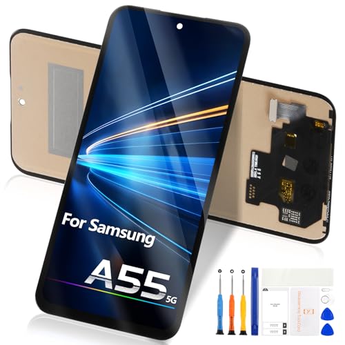 Atwist Écran Replacement pour Samsung Galaxy A55 5G LCD Display pour Galaxy A55 5G LCD Screen Écran Tactile Numériseur avec kit de Réparation SM-A556B...