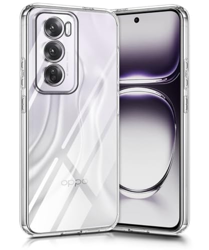 Image of Soft Silicone TPU Back Cover Compatible with Oppo Reno 12 Pro 5G, Transparent