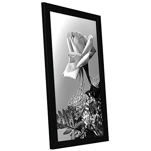 Americanflat 12x18 Poster Frame with Polished Plexiglass - Black Picture Frame - Wide Photo Frames Made of Engineered Wood for Vertical or Horizontal Wall Display - Epic Collection - Black