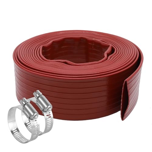 Eastrans 2 IN x 50 FT Pool Backwash Hose, Extra Heavy Duty Discharge Hose,10 Bar Working Pressure...
