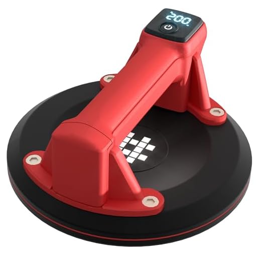 SHIJING Electric Suction Cup for Glass, 8'' Digital Display Suction Cups, Automatic Vacuum Adsorption, Digital Motorized Suction Cup, Glass, Tile, Granite, Metal, Windshield Suction Cup Handles Tool