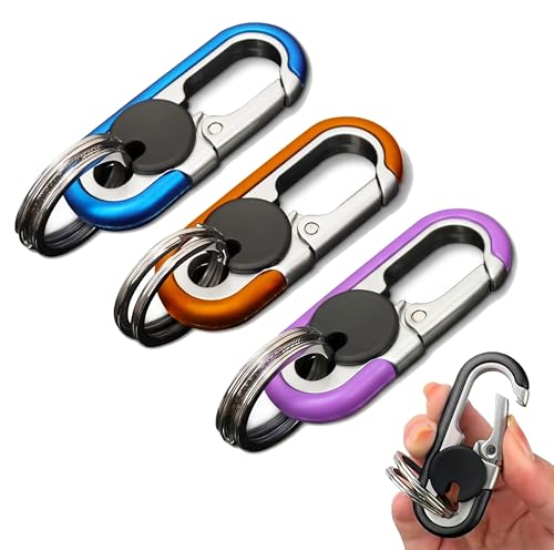 Image of CHRIS GOOD Men's Car Key Chain 2pcs, Personalized Creative Stainless Steel Car Keychain for Men