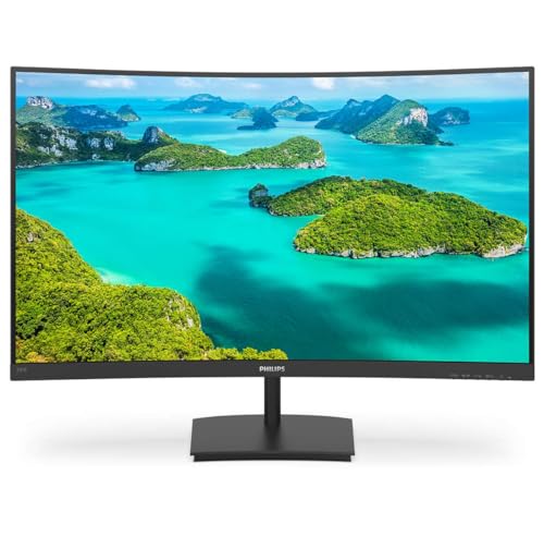 Philips 241E1SC Monitor 24 Pulgadas FHD Curvo, 75Hz, VA, 4 ms GtG (1920x1080, 1x HDMI), Negro