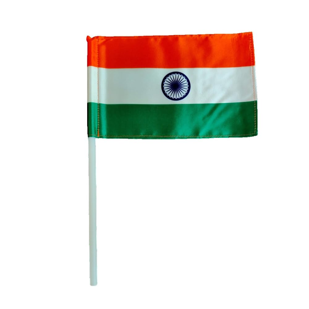 The Flag Company Indian Hand Flags | 10 x 15 cm | Pack of 2 | Mini Flags with Sticks for Events, Parades & Celebrations-image-33