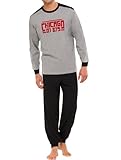 Farbe: grau-melange Schiesser Herren Anzug Lang Pyjama, Grau (202-grau-mel.), 56 (XXL)